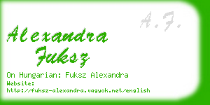 alexandra fuksz business card